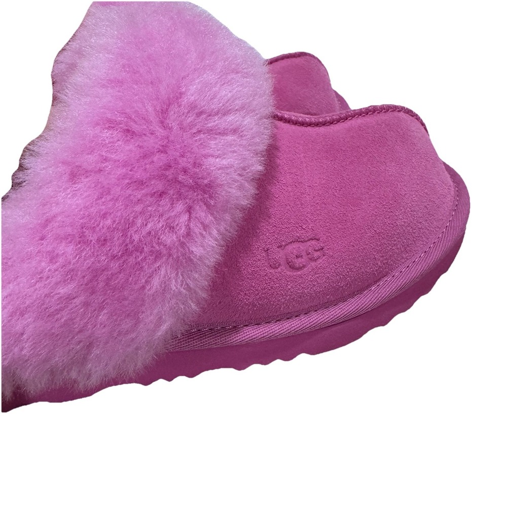 UGG Shearling Cozy Pink Slippers Size 6 Slip On Excellent Condition Clean - Picture 2 of 7